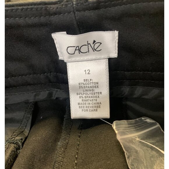 Cache Womens Black Shorts Size 12 Bermuda Stretch Classic NWOT New - Picture 9 of 11